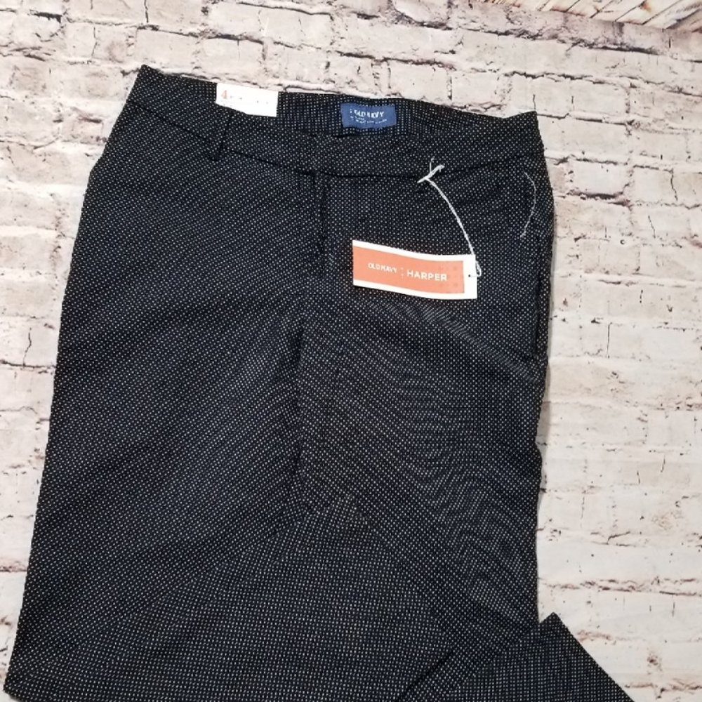 Old Navy Harper Ankle Pants, Size 4, Mid-Rise, Black, NWT